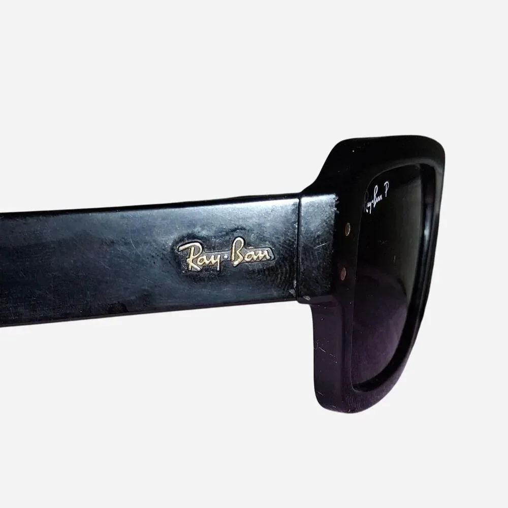 Ray-ban Men's Black and Gold Sunglasses